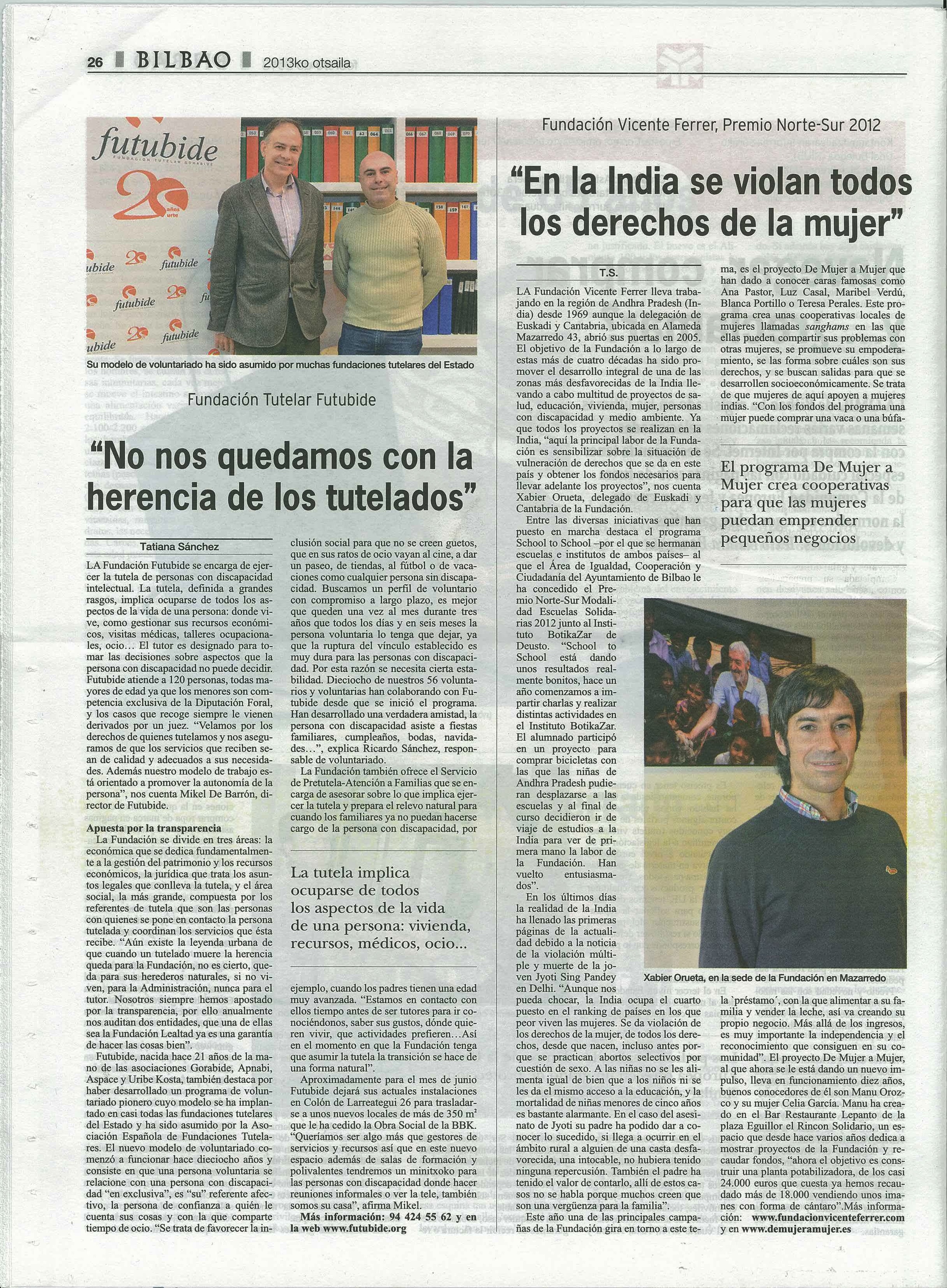 Futubide en Periódico Bilbao. Gabinete de Prensa Spb_servicios periodísticos